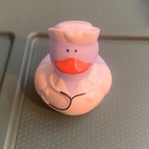 Purple and White Nurse Rubber Duck